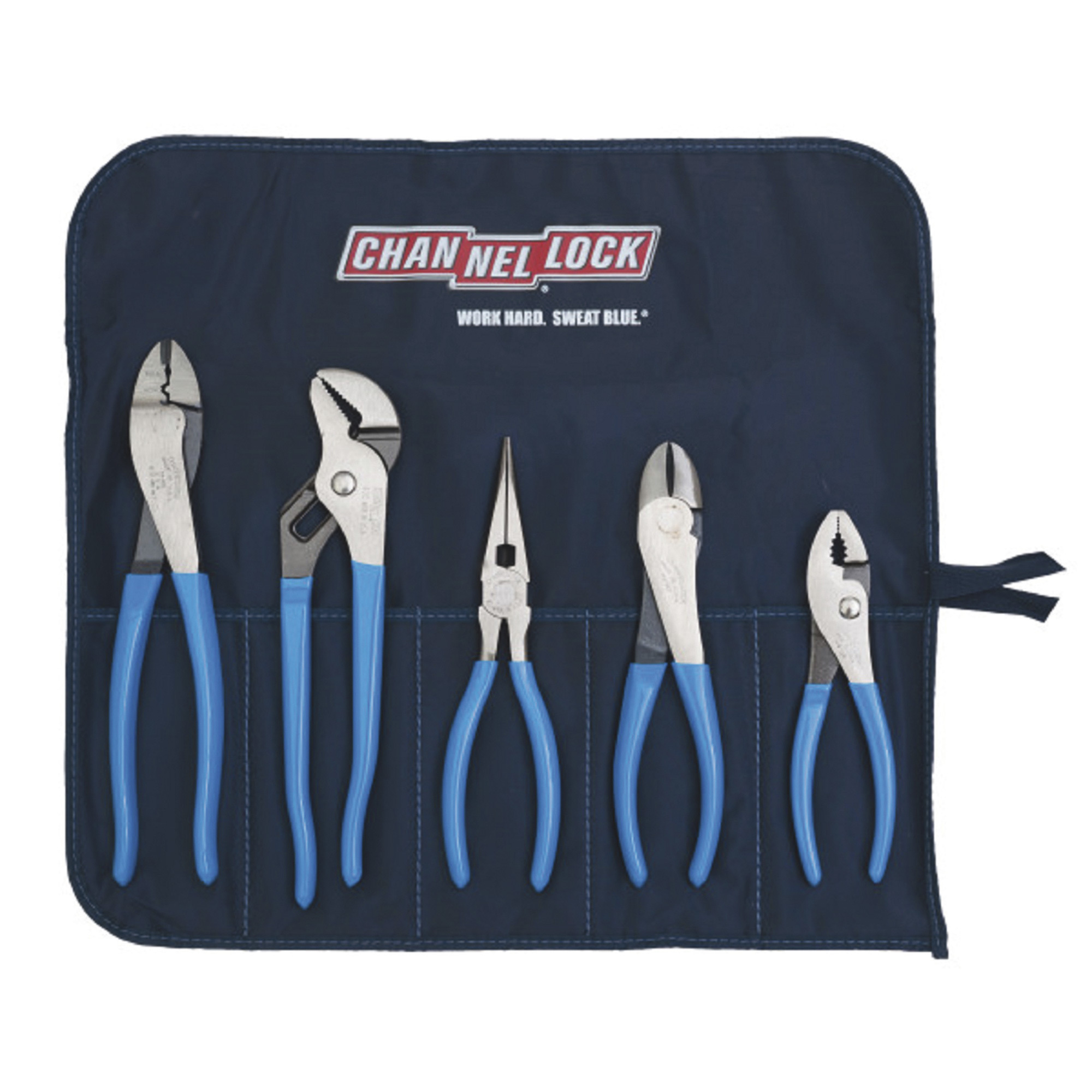 Channellock Tech Pliers Set, 5-Pc., Model# TOOL ROLL-1